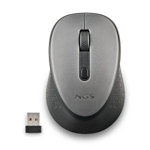 Ratón Inalámbrico NGS Dew Gray/ Hasta 1600 DPI/ Gris