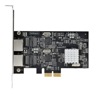 Startech 2-Port 2.5Gbps NBASE-T PCIe Network Card, Intel I225-V, Dual-Port Computer Network Card, Multi-Gigabit NIC,…