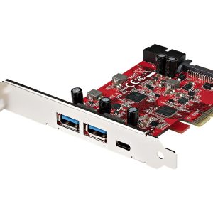 Startech 5-Port USB PCIe Card, 10Gbps USB 3.1 Gen 2 PCIe Card w/ 1x USB-C & 2x USB-A, 1x 2 Port IDC (Internal 5Gbps USB…
