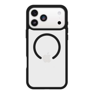 OtterBox React Series - Tampa posterior para telemóvel - compatibilidade MagSafe - plástico - cristal negro…