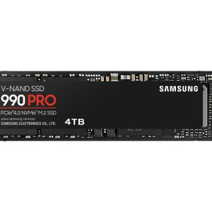 Samsung 990 PRO MZ-V9P4T0BW - SSD - encriptado - 4 TB - interna - M.2 2280 - PCIe 4.0 x4 (NVMe) - 256-bits AES - TCG…