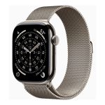 Apple Watch Series 11 (GPS + Cellular) - 46 mm - titanium natural - relógio inteligente Com círculo milanês - rede de…