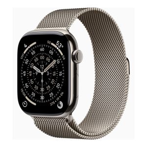 Apple Watch Series 11 (GPS + Cellular) - 46 mm - titanium natural - relógio inteligente Com círculo milanês - rede de…
