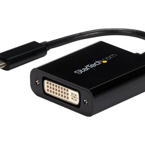 StarTech USB C to DVI Adapter - Black - 1920x1200 - USB Type C Video Converter for Your DVI D Display