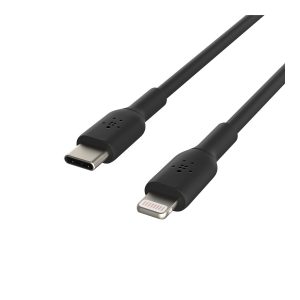 Belkin BoostCharge - Cabo Lightning - USB-C macho para Lightning macho - 1 m - preto - Fornecimento de energia USB (18W)