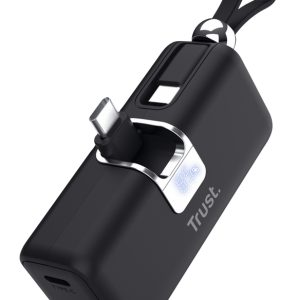 Powerbank 5000mAh Trust Pacto 26104/ 18W/ Negra