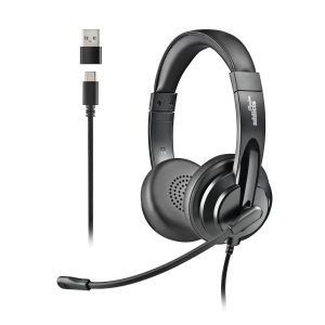 Auriculares NGS VOX605 USB-C/ con Micrófono/ USB Tipo-C/ Negros