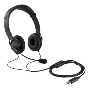 Kensington USB Hi-Fi Headphones - Auscultadores supra-aurais com microfonoe - no ouvido - com cabo - USB
