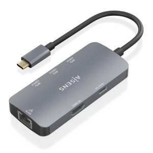 Docking USB Tipo-C Aisens ASUC-6P019-GR/ 1xHDMI 4K/ 3xUSB/ 1xRJ45/ 1xUSB Tipo-C PD/ Gris