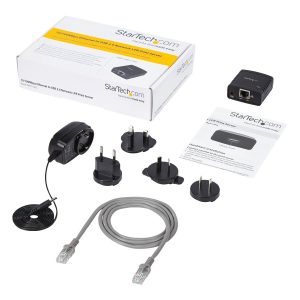 Startech 10/100Mbps Ethernet to USB 2.0 Network Print Server - Windows 10 - LPR - LAN USB Print Server Adapter…