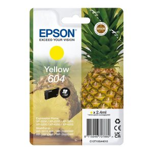 Epson 604 Singlepack - 2.4 ml - amarelo - original - blister com RF/alarme acústico - tinteiro