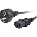 C2G Universal Power Cord - Cabo de alimentação - power CEE 7/7 (M) para power IEC 60320 C13 - 2 m - moldado - preto -…