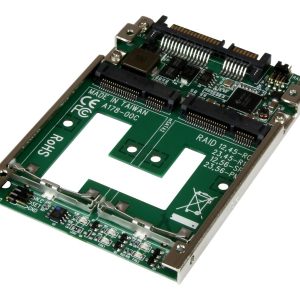 Startech Dual mSATA SSD to 2.5" SATA RAID Adapter Converter - 2x mSATA SSD to 2.5in SATA Adapter with RAID and 7mm Open…