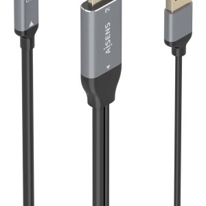 Cable Conversor Aisens A109-0871/ HDMI Macho/ USB Macho - USB Tipo-C Macho/ 1.8m/ Negro