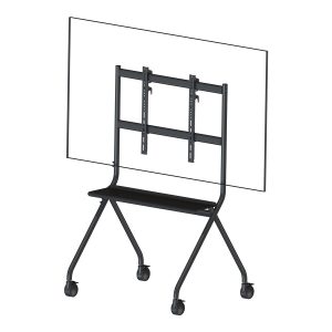Display floor stand trolley - cart fits display 55 to 100" with VESA sizes up to 900 x 600 - make any teams or zoom…