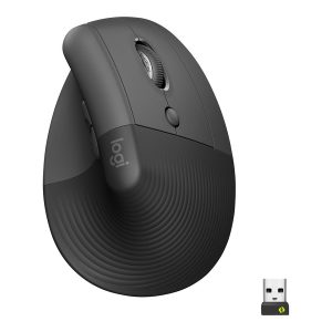 Logitech Lift for Business - Rato vertical - ergonómico - 6 botões - sem fios - Bluetooth, 2.4 GHz - recetor USB…