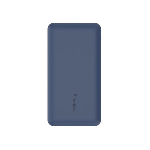 Belkin BoostCharge - Carregador portátil - 10000 mAh - 18 watt - 3 conectores de saída (USB-C, 2 x USB) - azul