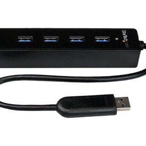 Startech 4-Port USB 3.0 Hub with Built-in Cable - SuperSpeed Laptop USB Hub - Portable USB Splitter - Mini USB Hub…