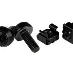 Startech M6 Cage Nuts and Screws - 50 Pack - 12mm Rack Screws and Cage Nuts - Black (CABSCREWM6B) - Porcas e parafusos…
