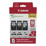 Cartucho de Tinteiro Original Canon PG-540L + CL-541 XL Multipack Alta Capacidade/ 2x Preto/ Tricolor + Pap