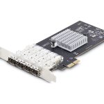 Startech 4-Port GbE SFP Network Card, PCIe 2.0 x2, Intel I350-AM4 4x 1GbE Controller, 1000BASE Copper/Fiber Optic,…
