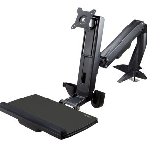 Startech Sit Stand Monitor Arm, Desk Mount Adjustable Sit-Stand Workstation Arm for Single 34" VESA Mount Display,…