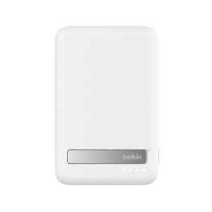 Belkin - Power bank sem fios - magnético com Qi2 - 8000 mAh - 15 watt - Fast Charge (USB-C) - no cabo: USB-C - branco