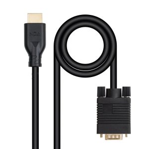 Cable Conversor Nanocable 10.15.4602/ VGA Macho - HDMI 8K Macho/ 1.8m/ Negro