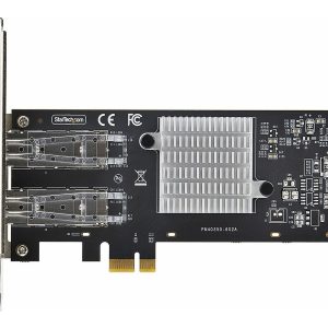 Startech 2-Port GbE SFP Network Card, PCIe 2.0 x1, Intel I350-AM2 2x 1GbE Controller, 1000BASE Copper/Fiber Optic,…