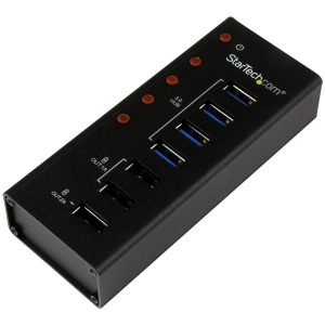Startech 7 Port USB 3.0 Charging Hub - 4 x USB-A, 3 x USB-A Dedicated Charging Ports - Powered Mountable USB Charging…