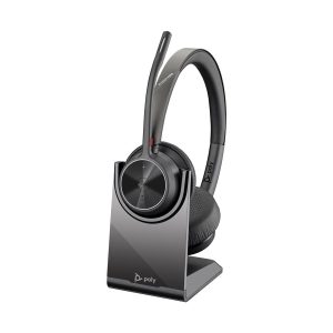 Auscultadores Sem Fios Poly Voyager 4320-M para Microsoft Teams + Adaptador BT700 + Base de Carregamento/ com Microfone/