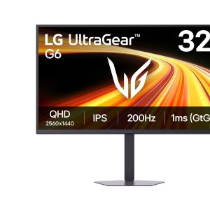 LG UltraGear 32G620B-B - G6 Series - monitor LED - gaming - 32" (31.5" visível) - 2560 x 1440 QHD @ 200 Hz - IPS - 300…