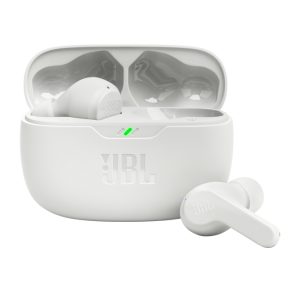 Auriculares Bluetooth JBL Wave Beam con estuche de carga/ Autonomía 8h/ Blanco
