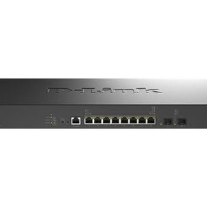 D-Link DXS 1210-10MP - Interruptor - Administrado - 8 x 10GBase-T + 2 x 10 Gigabit SFP+ - montável em trilho - PoE++…