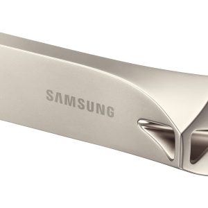 Samsung BAR Plus MUF-64BE3 - Drive flash USB - 64 GB - USB 3.1 Gen 1 - prata champanhe