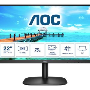 AOC 22B2H/EU - Monitor LED - 22" (21.5" visível) - 1920 x 1080 Full HD (1080p) @ 75 Hz - VA - 200 cd/m² - 3000:1 - 4 ms…