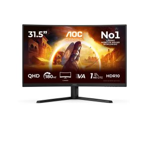 AOC Gaming CQ32G4VE - G4 Series - monitor LED - gaming - curvo - 32" (31.5" visível) - 2560 x 1440 QHD @ 180 Hz - Fast…