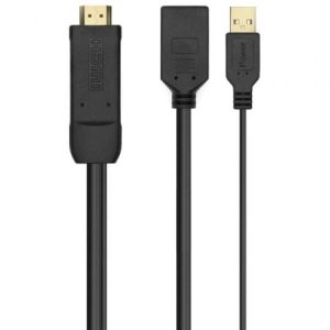 Cable Conversor 4K Aisens A122-0642/ HDMI Macho - DisplayPort Hembra - USB Macho/ Hasta 10W/ 2250Mbps/ 10cm + 10cm/…