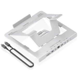 Soporte de Sobremesa - Docking USB Tipo-C Aisens ASUC-7P045-GR/ 1xUSB/ 1xUSB Tipo-C/ 1xHDMI/ 1xRJ45/ 1xLector de…
