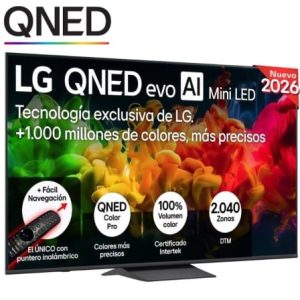 Televisor LG QNED evo AI QNED8EB Mini LED 75QNED8EB3A 75"/ Ultra HD 4K/ Smart TV/ WiFi