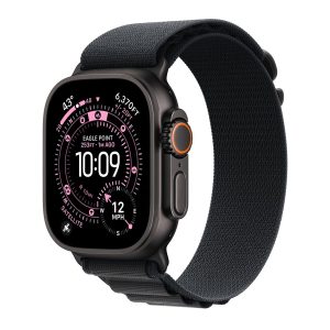 Apple Watch Ultra 3 - 49 mm - titânio preto - Sim relógio inteligente Com Correia Alpinista - têxtil - preto - tamanho…