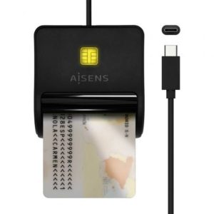 Leitor DNI USB Tipo-C Aisens ASCR-SN03C-BK