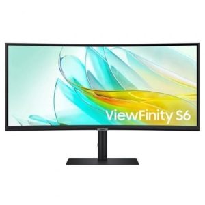 Monitor Profesional Ultrapanorámico Curvo Samsung ViewFinity S6 S34C652UAU 34"/ UWQHD/ Multimedia/ Regulable en Altura/…