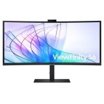 Monitor Profesional Ultrapanorámico Curvo Samsung ViewFinity S6 S34C652VAU 34"/ UWQHD/ Webcam/ Multimedia/ Regulable en…