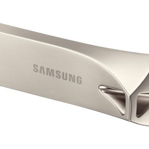 Samsung BAR Plus MUF-128BE3 - Drive flash USB - 128 GB - USB 3.1 Gen 1 - prata champanhe
