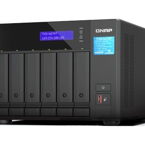 QNAP TVS-H674T - Servidor NAS - 6 baias - SATA 6Gb/s - RAID (expansão de disco rígido) 0, 1, 5, 6, 10, JBOD, 50 - RAM…