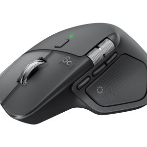 Logitech MX Master 4 - Rato - 8 botões - sem fios - Bluetooth, 2.4 GHz - receptor sem fio USB - grafite