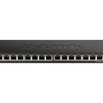 D-Link DGS 1016S - Interruptor - sem gestão - 16 x 10/100/1000 - desktop - alimentação DC