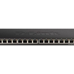 D-Link DGS 1016S - Interruptor - sem gestão - 16 x 10/100/1000 - desktop - alimentação DC