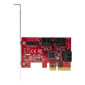 Startech SATA PCIe Card, 6 Port PCIe SATA Expansion card, 6Gbps SATA Card, Low/Full Profile, Stacked SATA Connectors,…